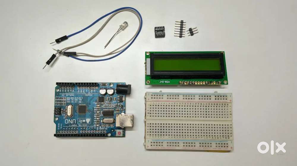 Arduino board, PCB, display meter and few other connectors