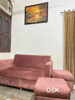 Family sofa set with 2 cushion stool
