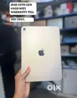 IPAD 10TH GEN 64GB WIFI WARRANTY TILL DECEMBER 2025 CONDITION GOOD