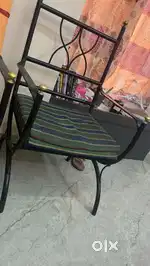 Wrought Iron Sofa and dining And one detachable cupboard/Almira