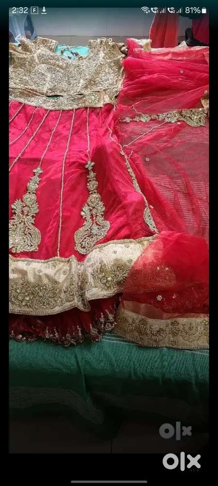 Selling red wedding ghagra rarely used
