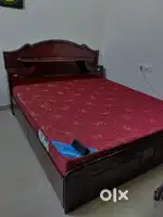 King size bed with spring mattress