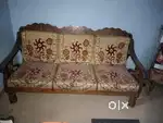 wooden 5 seater sofa