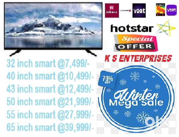 65 INCH SMART,ORIGNAL 4K,VOICE COMMAND, BLUE TOOTH LED IN 39,999/-ONLY