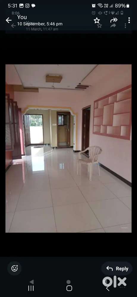 Big hall ,  kitchen ,puja room ,dining area .Nadakudhuru. shivalayam