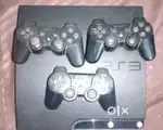 PS3 with games and 3 remote