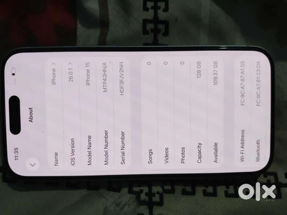 Iphone 15 128gb neat condition box and cabel available