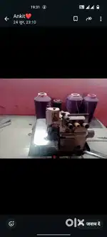 Overalock Machine with flat machine.