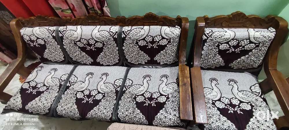 Old sofa with centre table