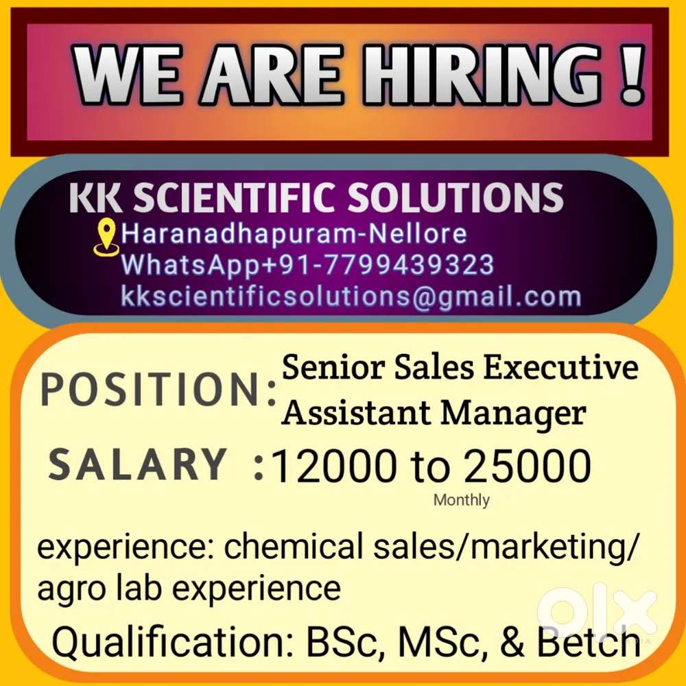 Sales executive/Asst manager