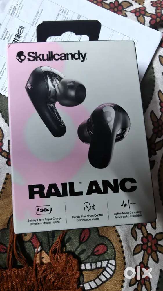 Original Skull Candy Rail ANC Earbuds. NOT EVEN OPEN THE BOX BRAND NEW