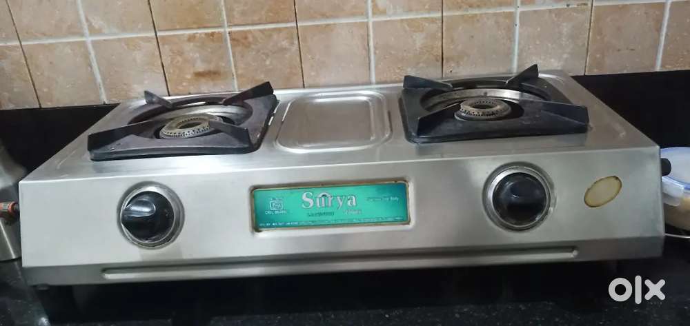 Kitchen 2 Burner  Gas Stove, Sigdi or Chullah with pipe