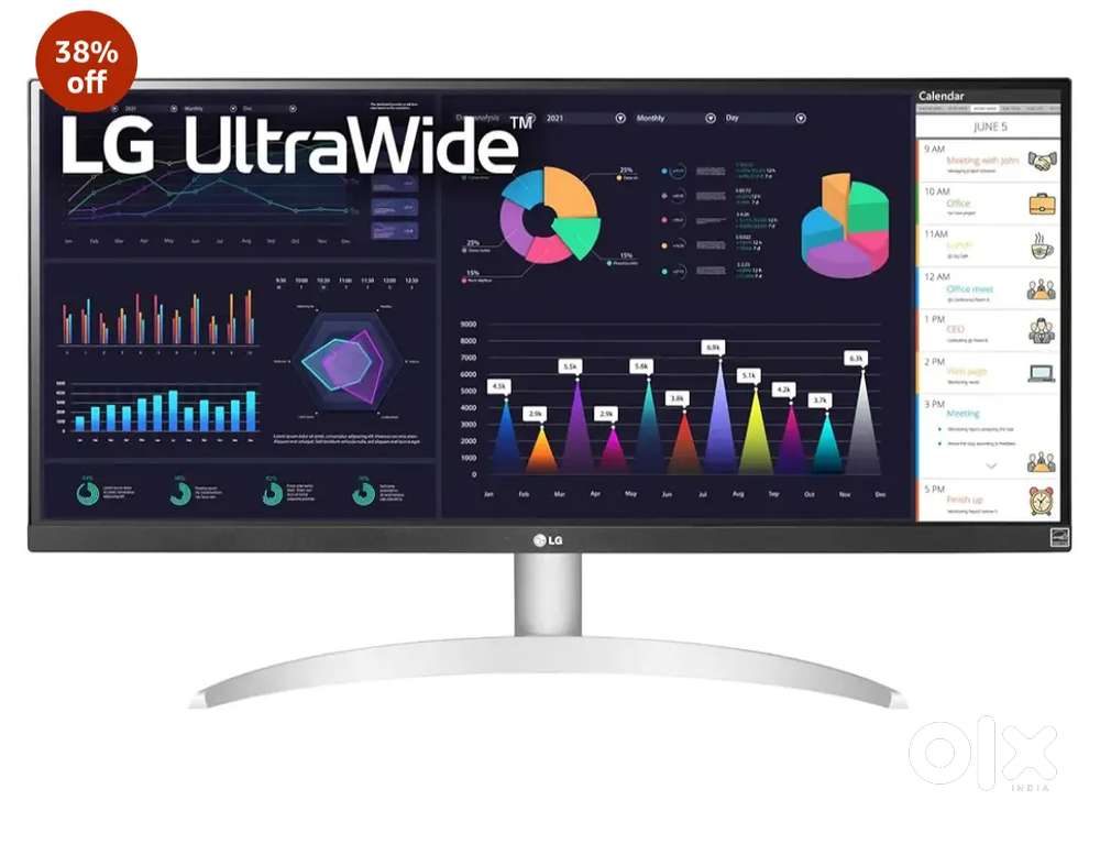 LG ULTRA WIDE 29th Inch Monitar USB-C ( White Color)