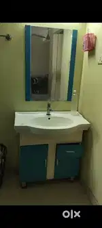 Wash basin with cupboard and mirror for sale