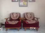 1+1 Wooden cushion sofa