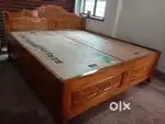 3 ITEM :- Solid King Size Wooden Bed / Dressing Table and Almira - NEW