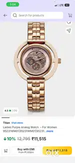 Titan Watch New Piece With All Tags Attached Purchased for Rs 12795