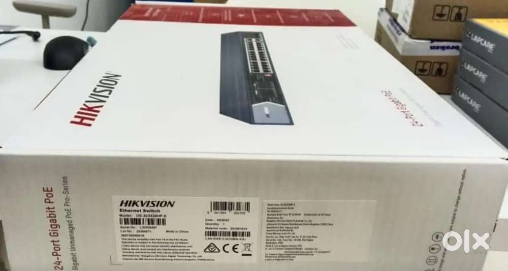 HIKIVISION 24 Port Gigabyte Ethernet switch 
Model : DS-3E0528HP.E