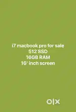 Apple Macbook Pro i7