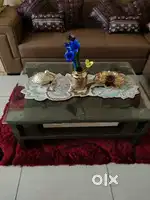 Center Table with glass top TV