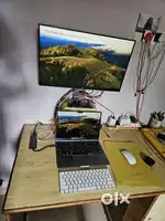 OnePlus E24 monitor and apple original keyboard and mouse