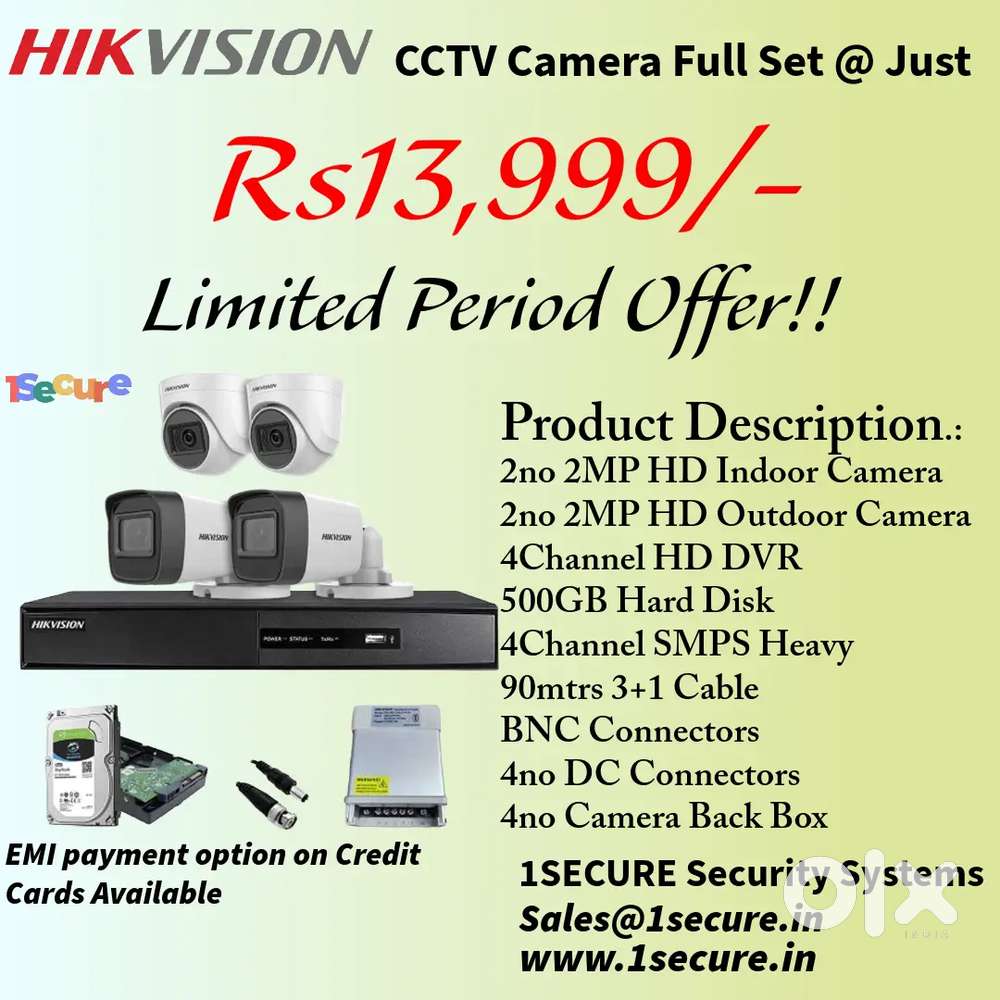 Hikvision CCTV Camera Full Set – Best Price! 2yrs warranty