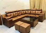 Kit cat model l shape sofa set with adjustable headrest in STARF FURN