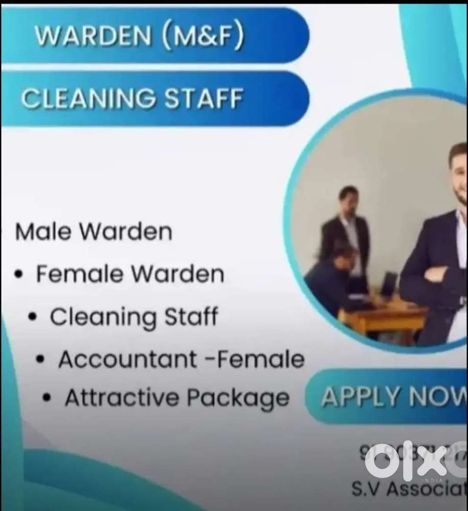 Office assistant, nurses, accountant, cleaning staff,