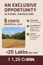 5 cents of premium residential land for sale at Kadri Kambla Road