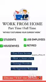 Work from home and work from office available