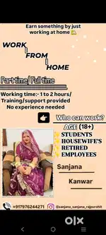 Work from home opportunity