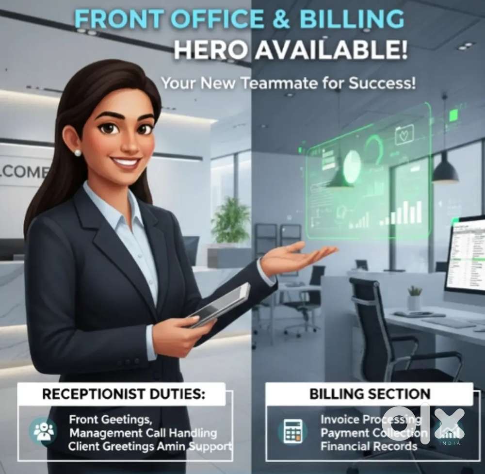 I require a job. I have experience as a receptionist and in billing