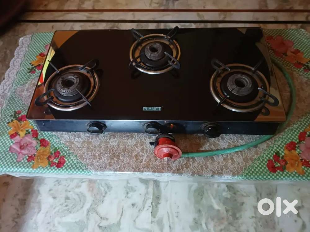 3 Burner glass top gas stove