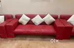 Red colour sofa set