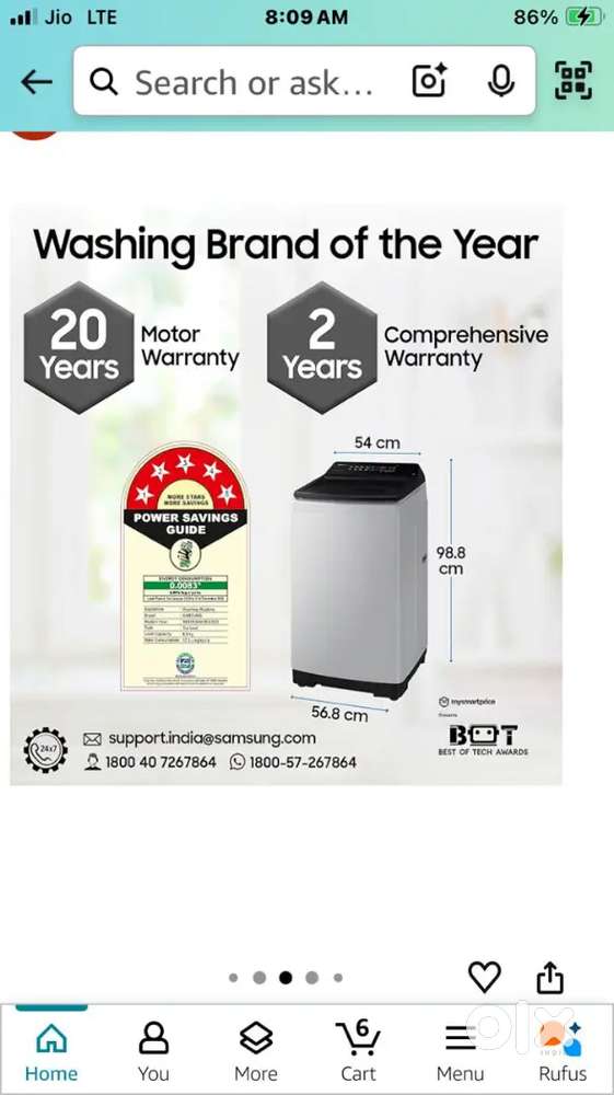 Samsung Auto washing machine