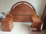 Bed back and front set with side tables