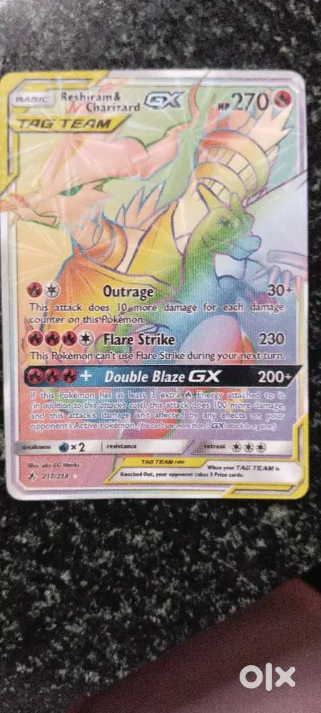 Reshiram and Charizard card