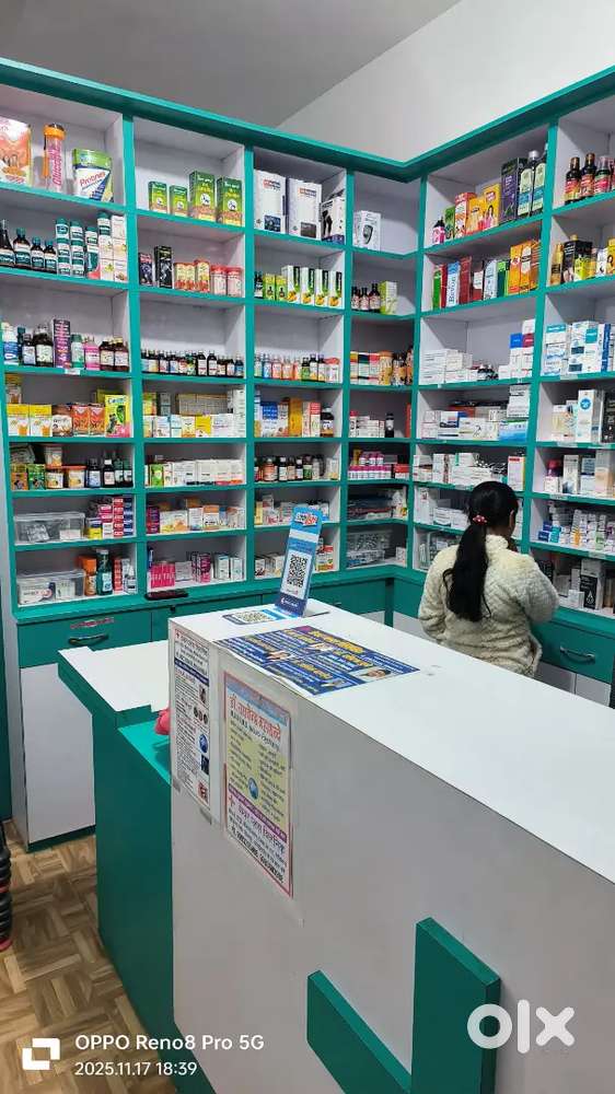 Clinic with medical store have furniture all set