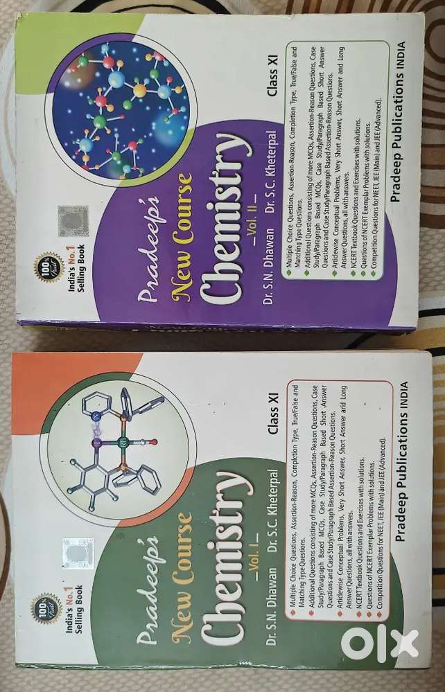 Chemistry vol. I & II and Concepts of Physics XI class