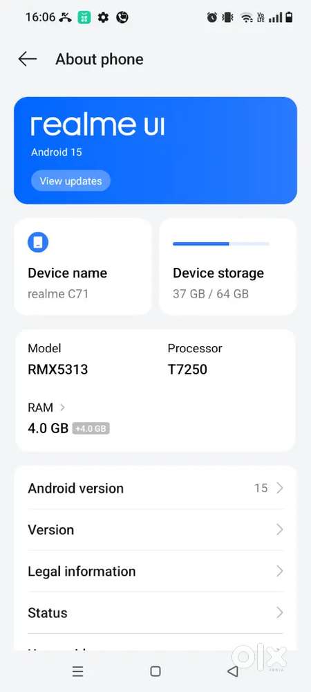 Realme c71 4GB 64GB