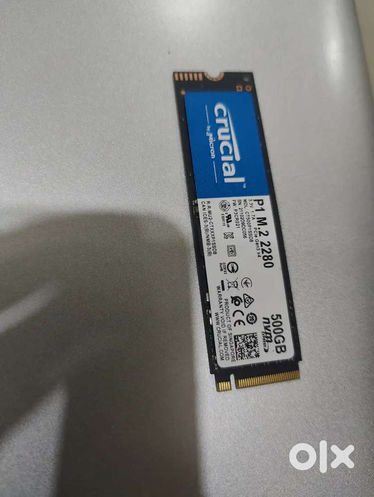 Crucial 500 GB NVME SSD Unused Warranty