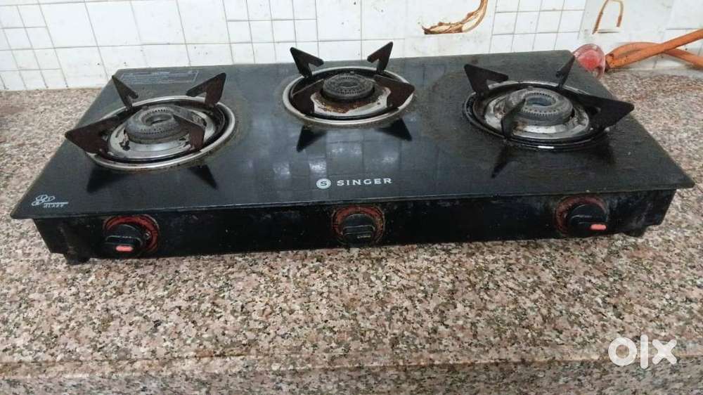 3 Burner Gas Glass Top Burner SINGER