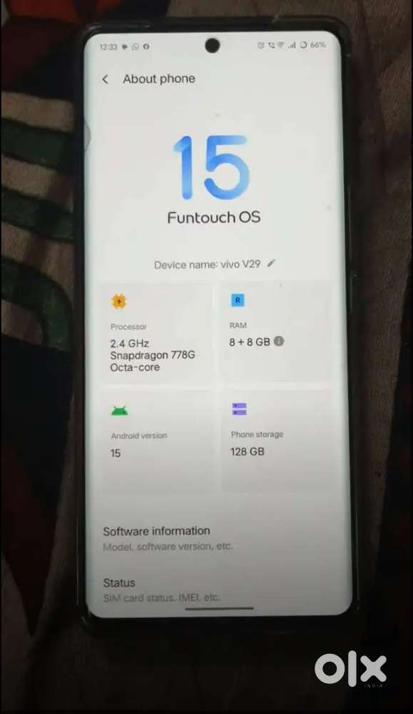 Vivo V29 8+128 GB Jet black