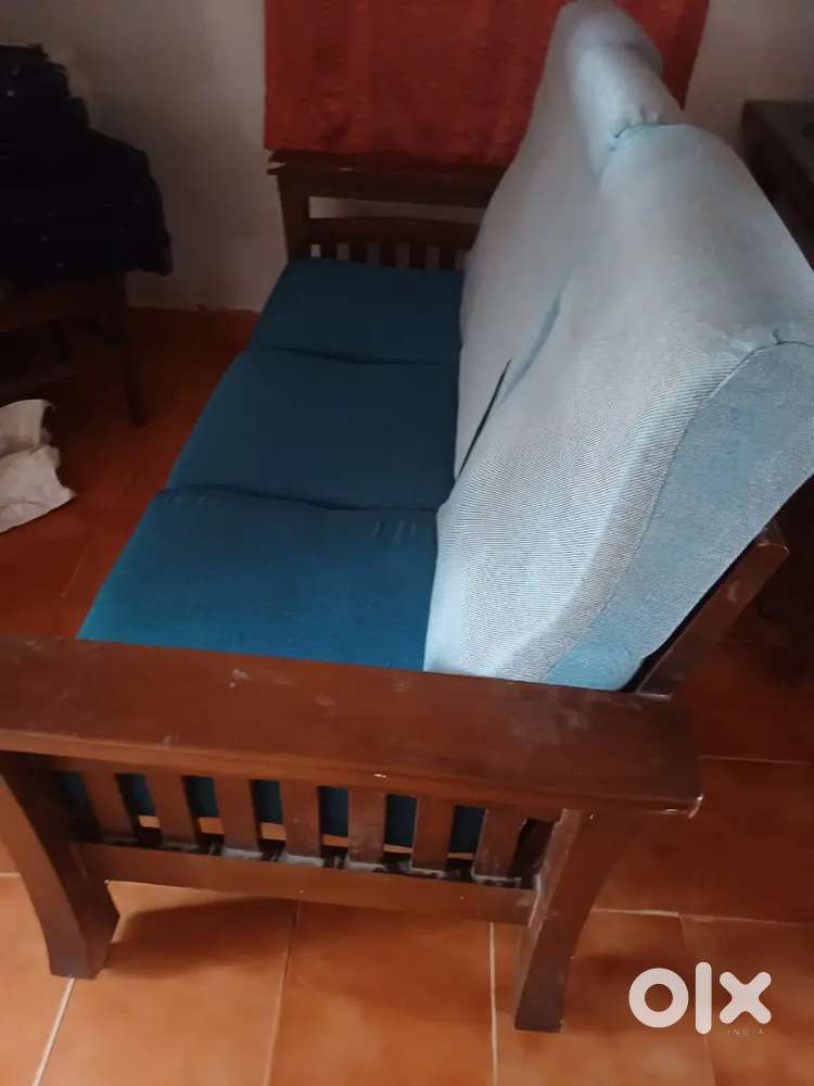 Sale 3 in 1 teak wood  sofa+ 5×5 dinning   T W table with chairs