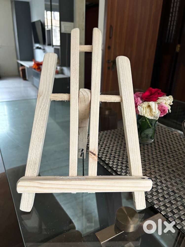 Mini Wooden Easel Stand for Canvas, Display & Art Projects