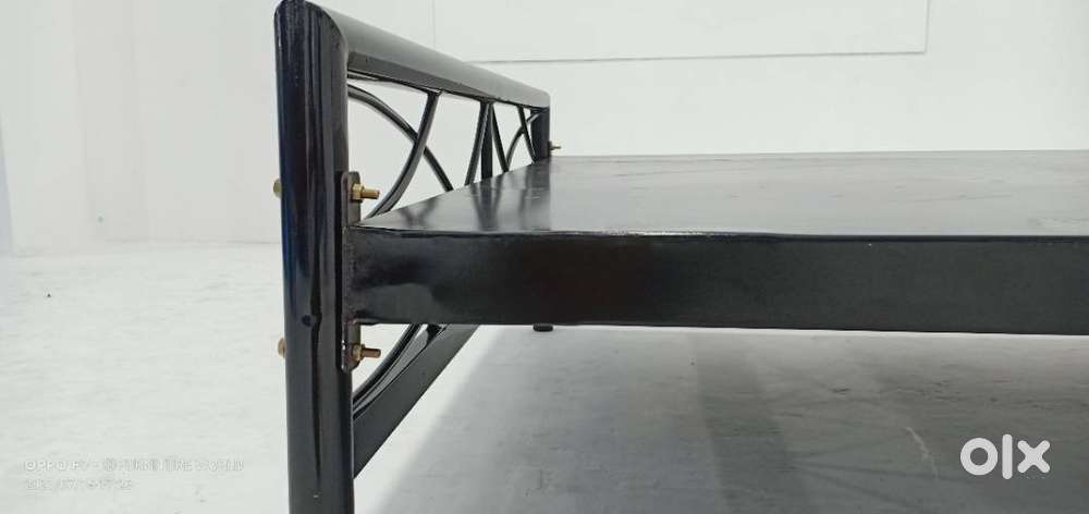 NEW Heavy-Duty Metal Queen Size Cot with Complete Metal Sheet base