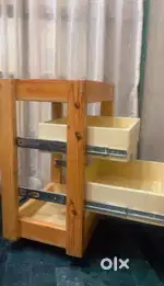 Salon and spa use wooden  trolly’s with 4 wheel’s and well condition