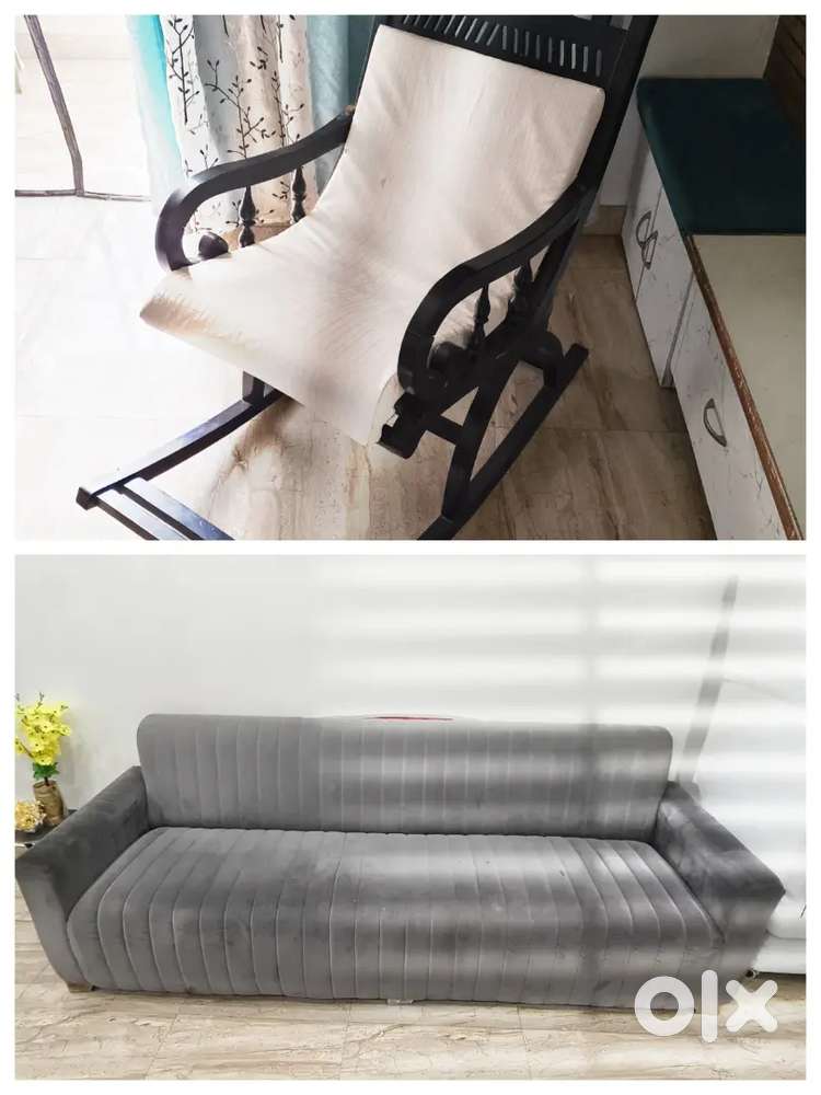5 seater sofa + rocking chair