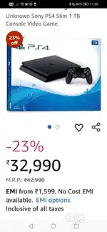 Sony play station 4 slim 1TB