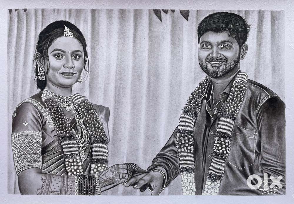 Handmade pencil sketch artist